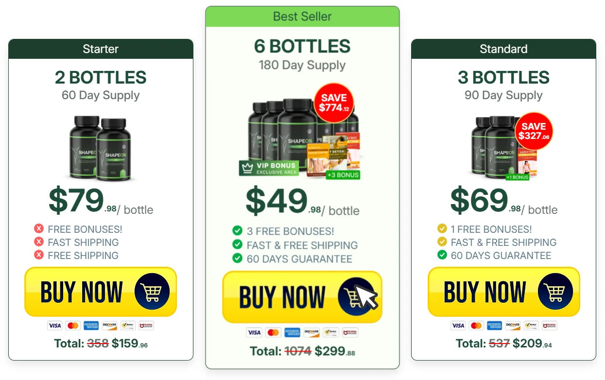 ShapeON official checkout